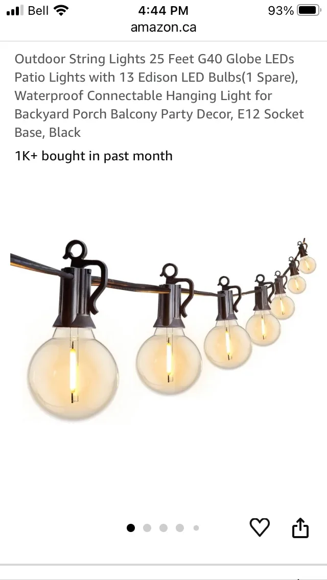 Outdoor String Lights 🧡 thumbnail