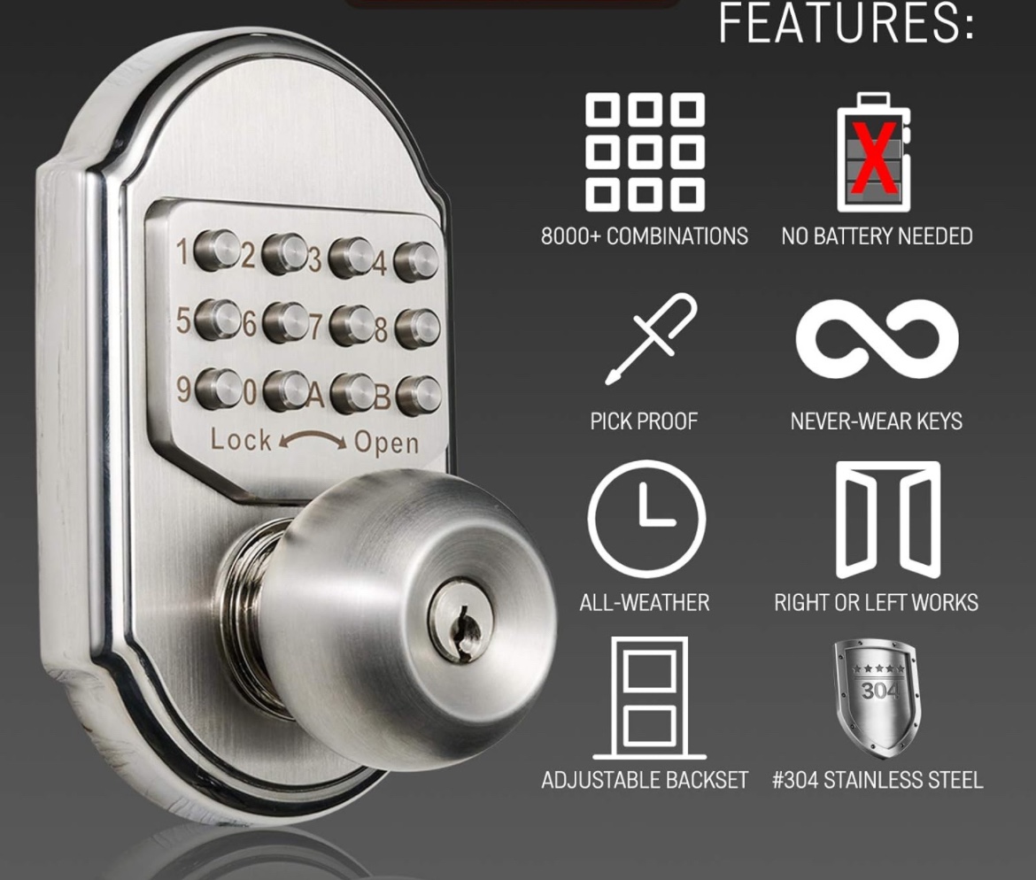 Digital Door Lock with Key - photo 5