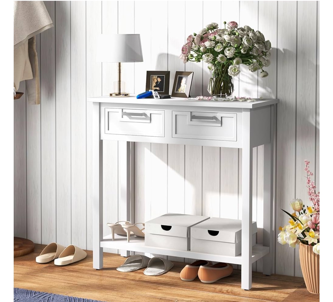 White Console Table