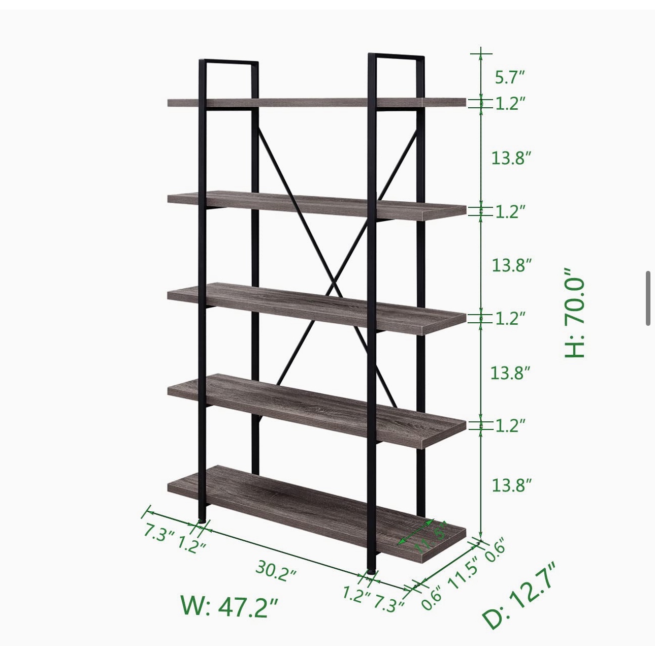 Industrial Bookcase - photo 2