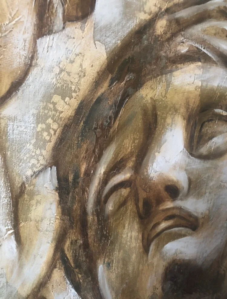 Framed Michelangelo Roman Greek Lovers Repro, 40”x29” image indicator(6)