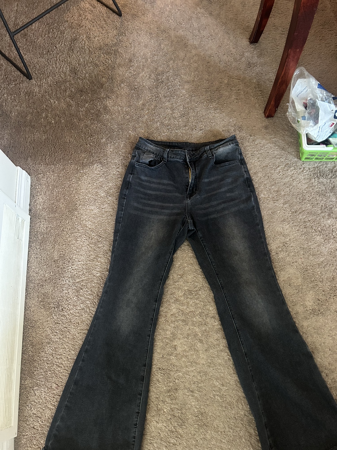 Black Flare Jeans with bedazzled butt - photo 3