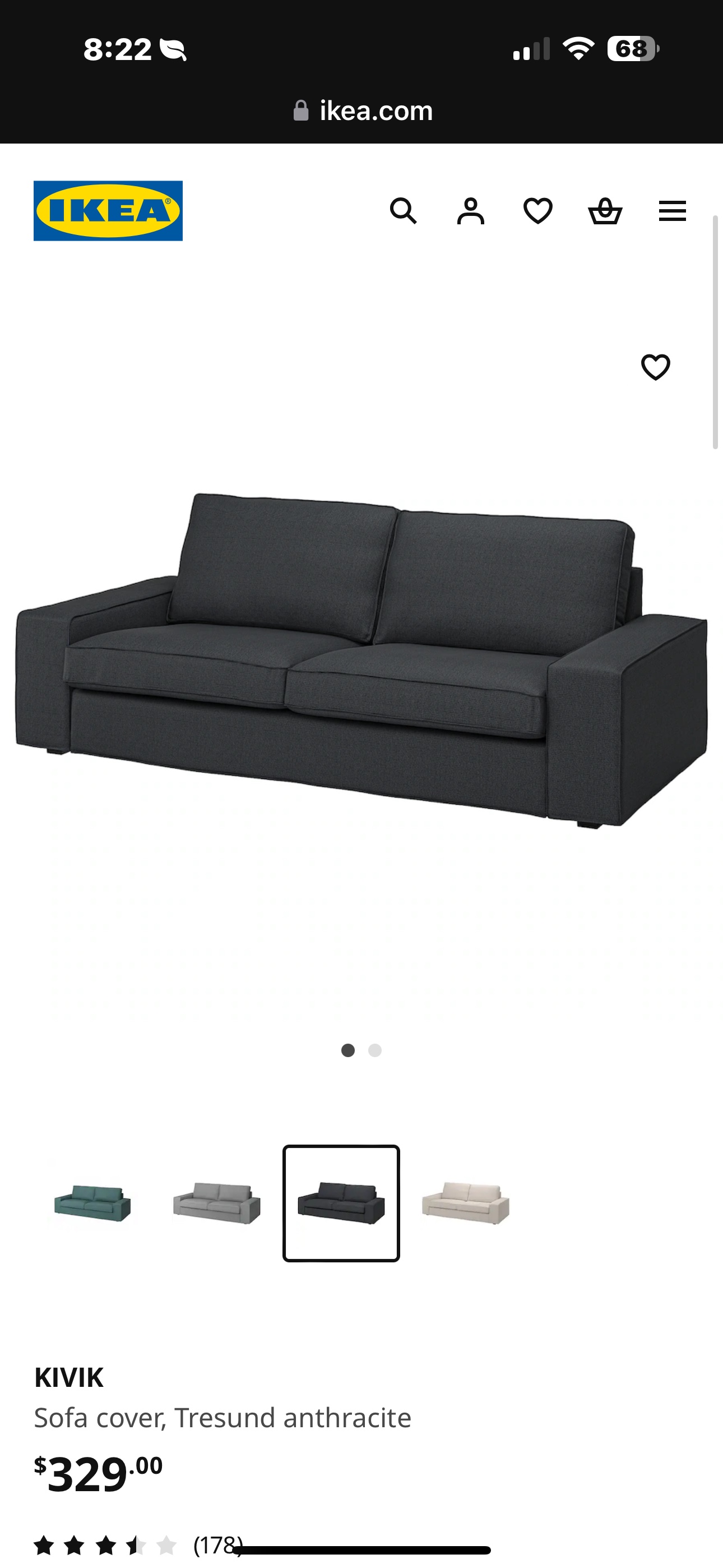 Kivik ikea sofa cover