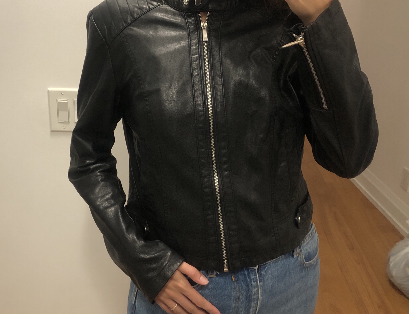 Faux leather jacket