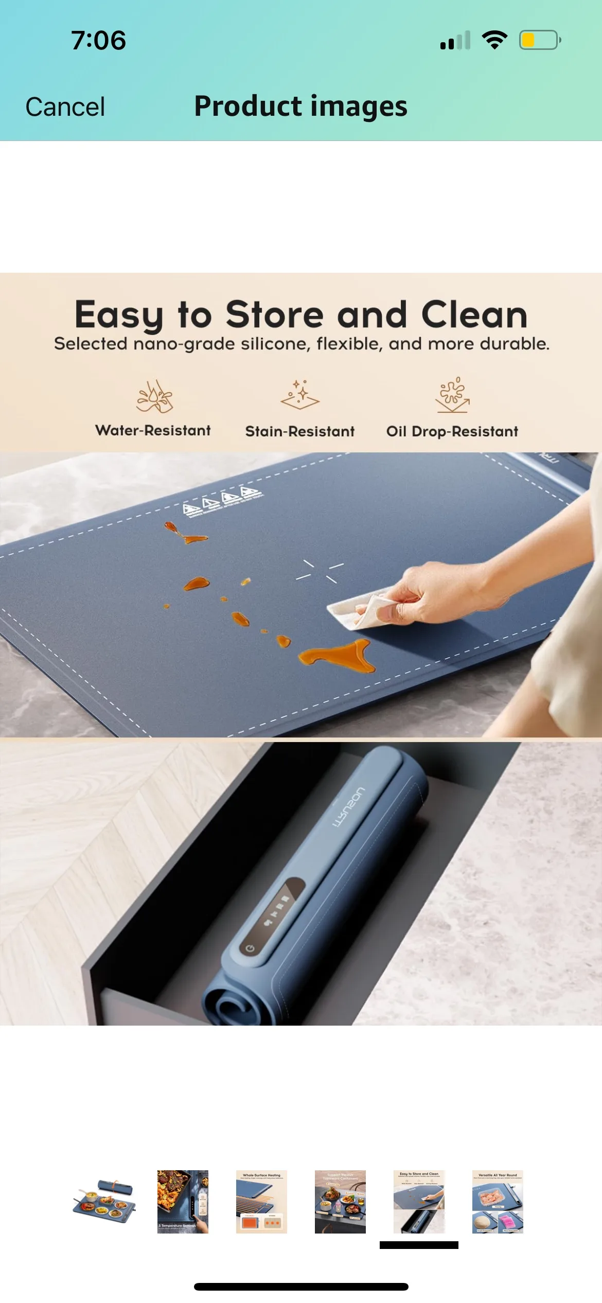 🥕Open box🥕 Electric Warming Tray Mat - Whole-Surface Heating image indicator(9)