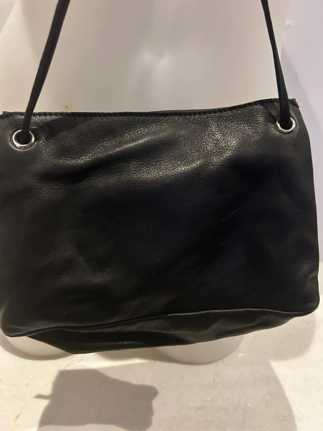 New with tags COS black leather bag image indicator(2)
