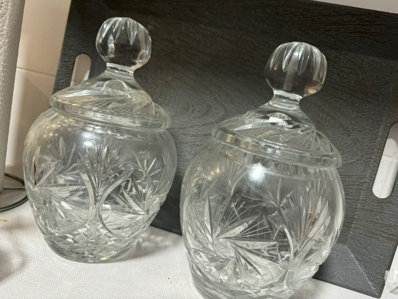 2 Crystal Canisters with Lids image indicator(3)