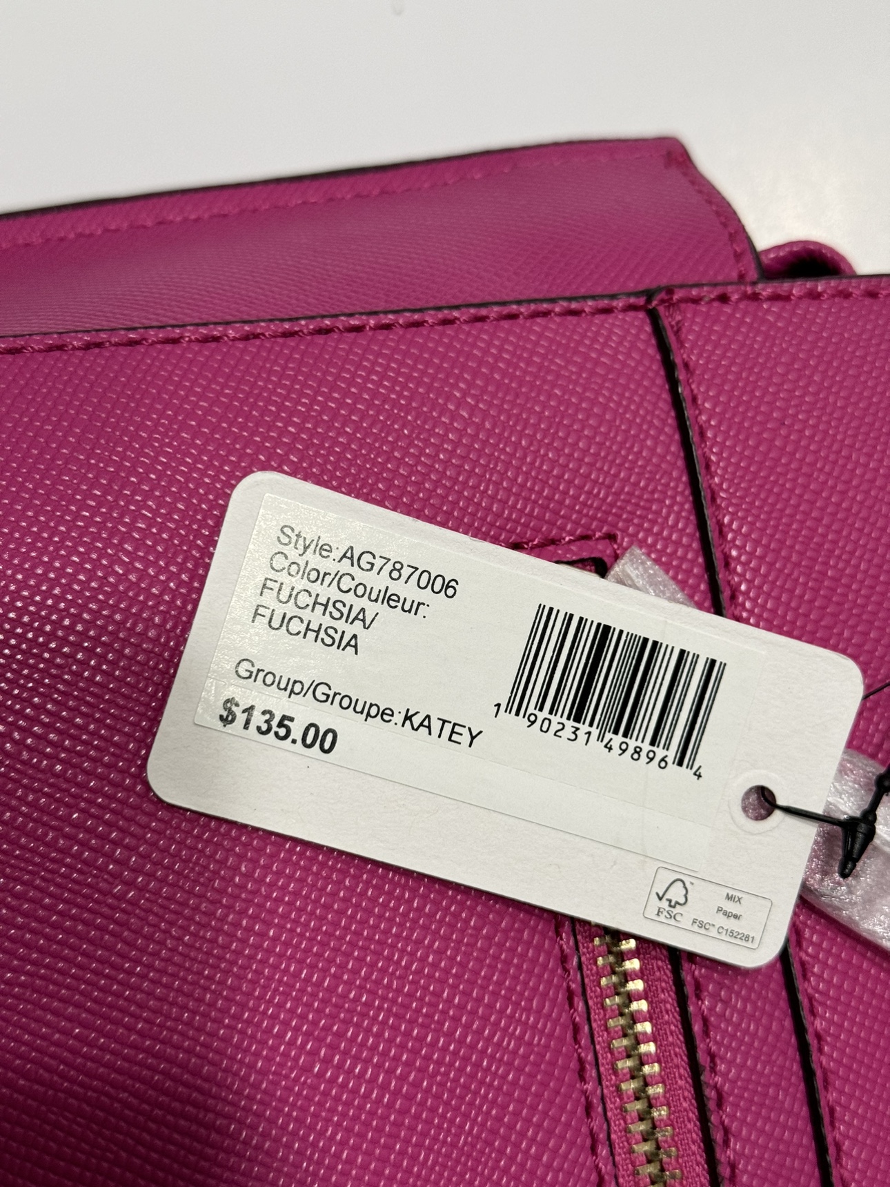 GUESS Katey Girlfriend Satchel Fuchsia - photo 2