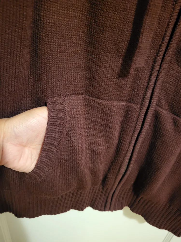 Torrid Ribbed Cardigan Zip Up Hooded Sweater Size: 3X image indicator(8)