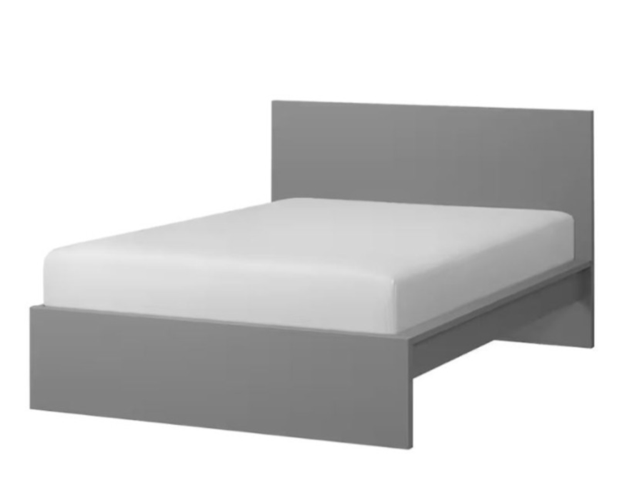 IKEA MALM  Queen BED FRAME with storage drawers - Grey - photo 2