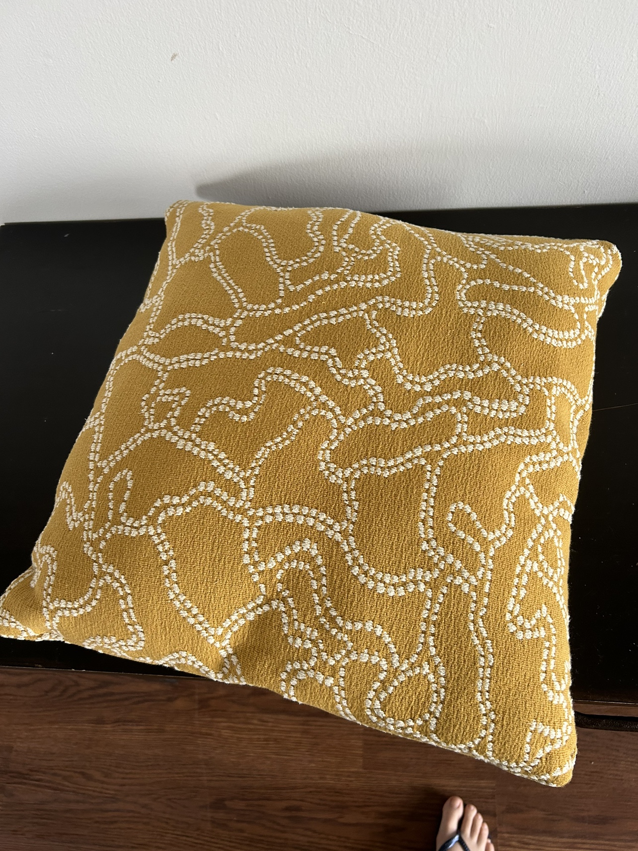 Yellow Throw Pillow with Inner