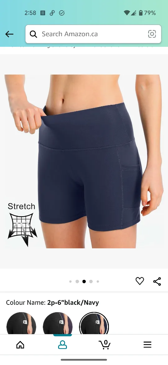 Navy Blue Biker Shorts image indicator(2)