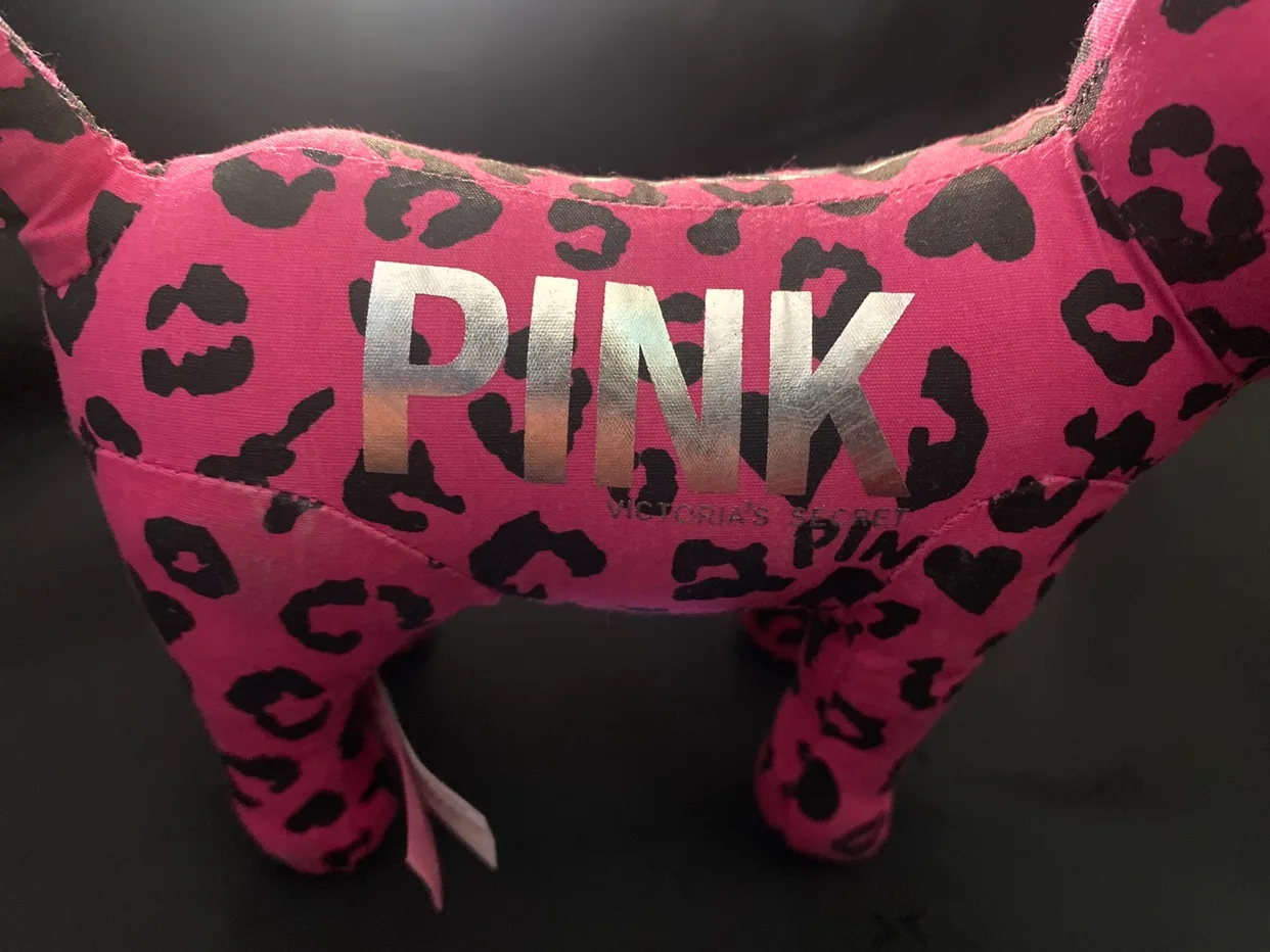 Rare Pink Victoria's Secret Plush Dog image indicator(2)