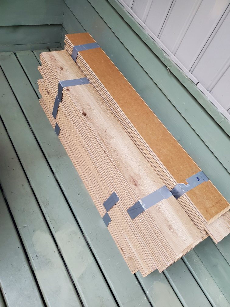 Wooden plank flooring