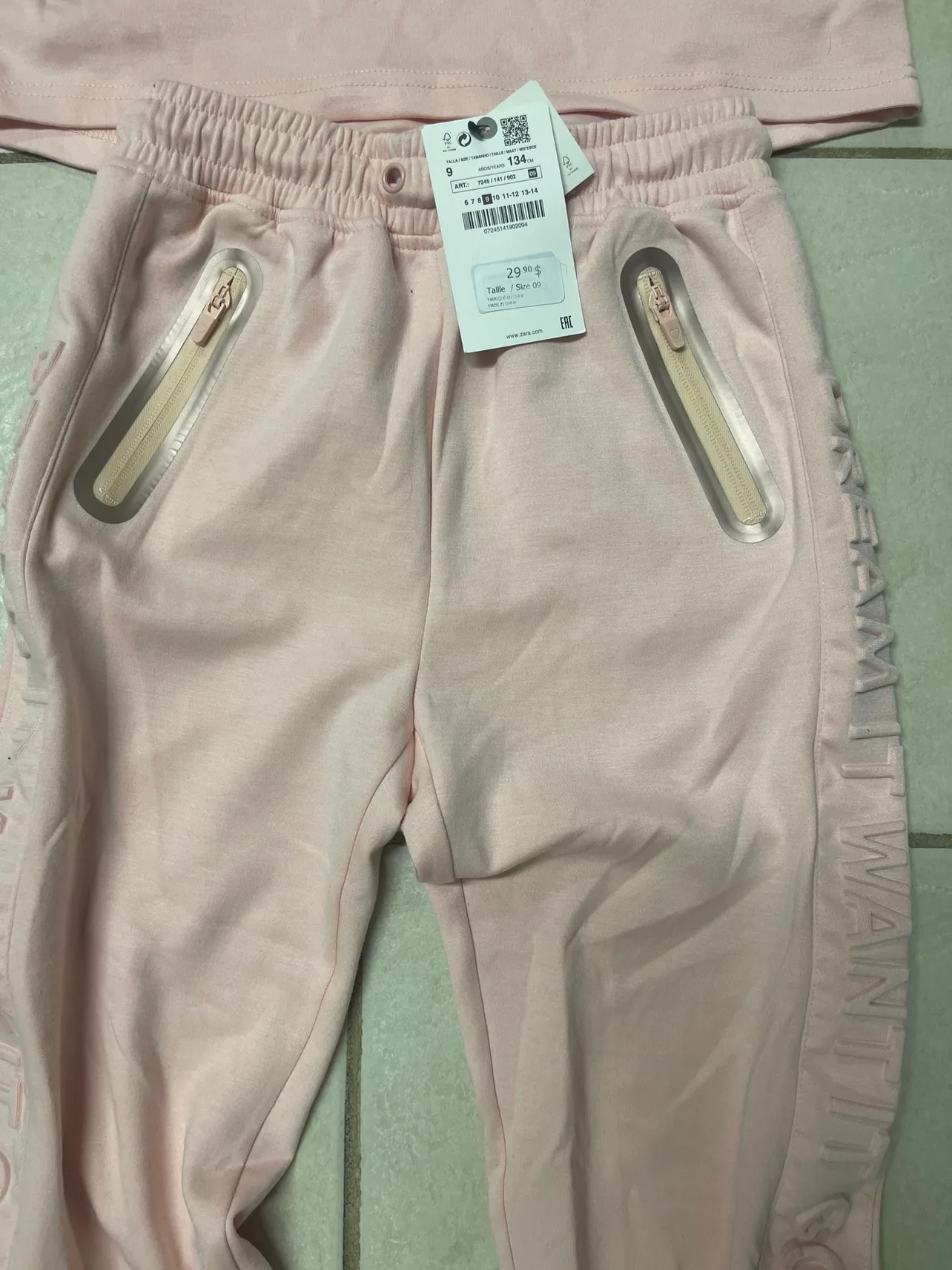 Zara Pink "Dream It Want It Go For It" Hoodie & Jogger Set image indicator(4)