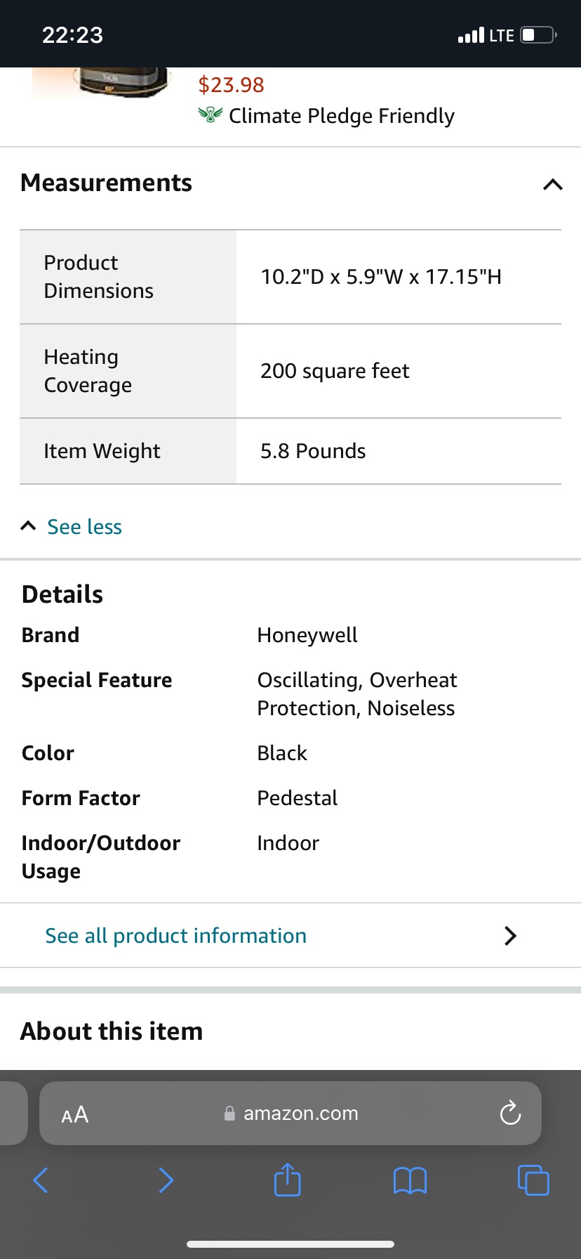 Honeywell Space Heater - photo 2