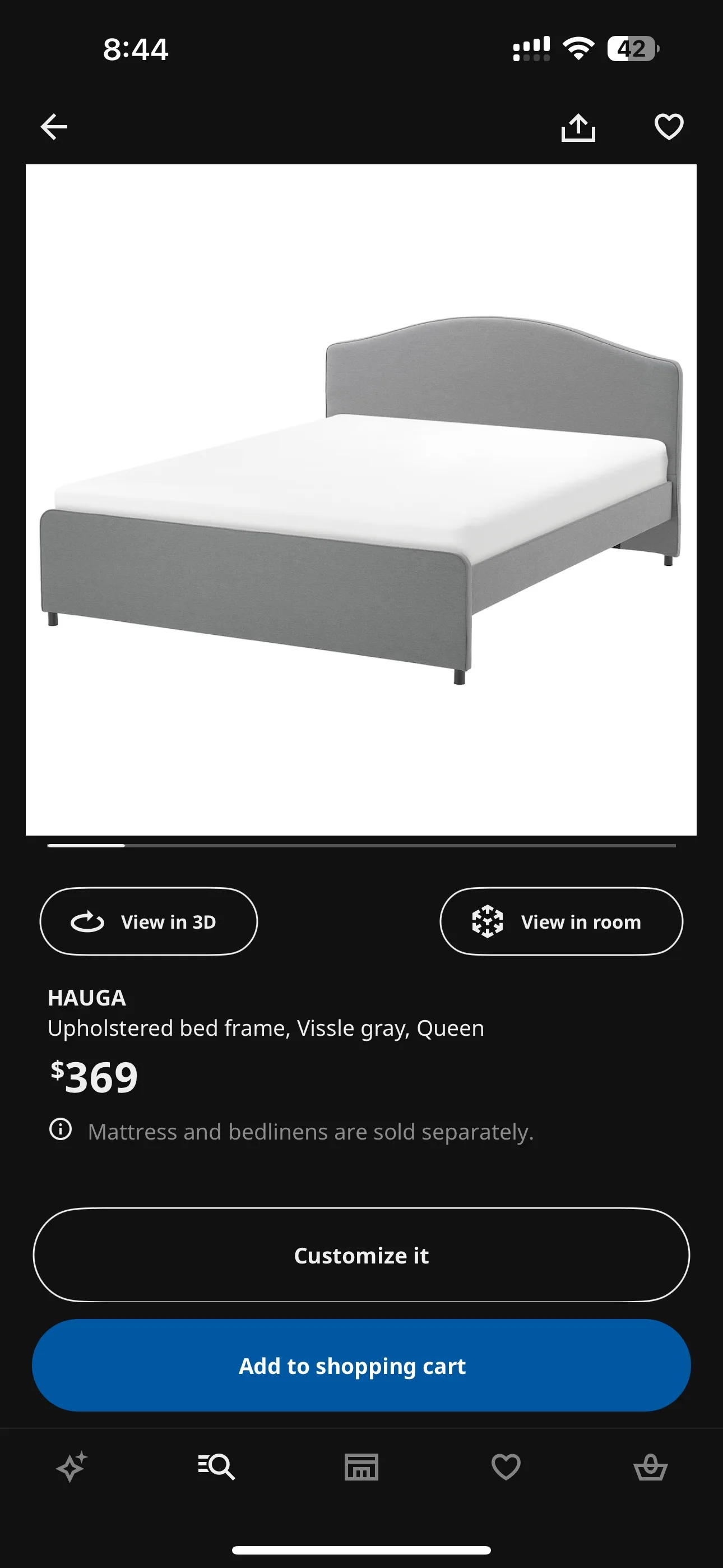 Ikea Queen Bed Frame image indicator(4)