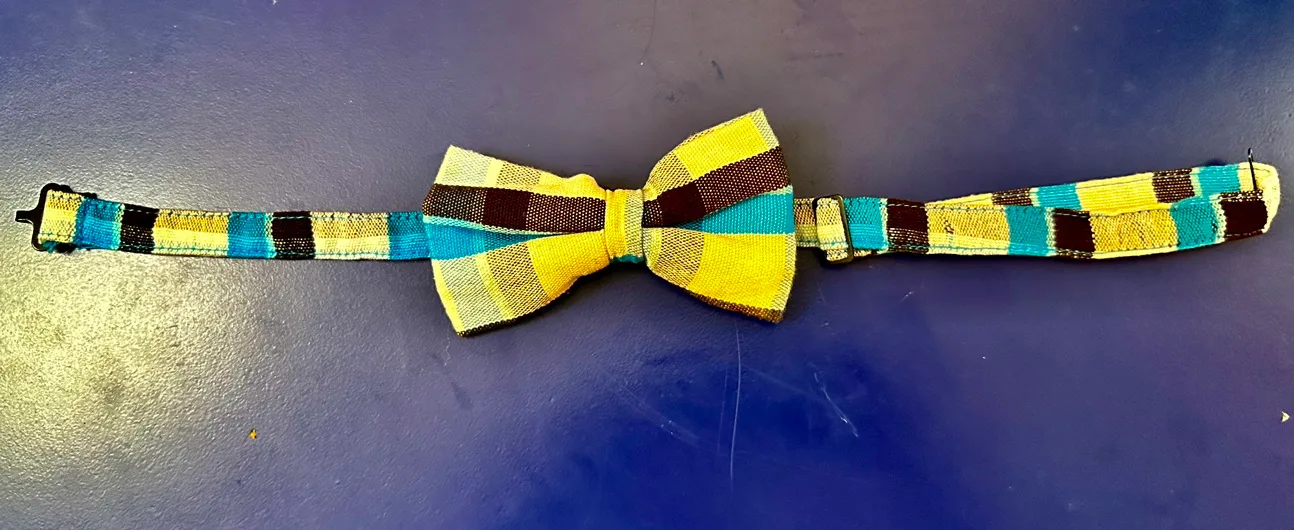 Teal and Tan Bow Tie #freecycle thumbnail