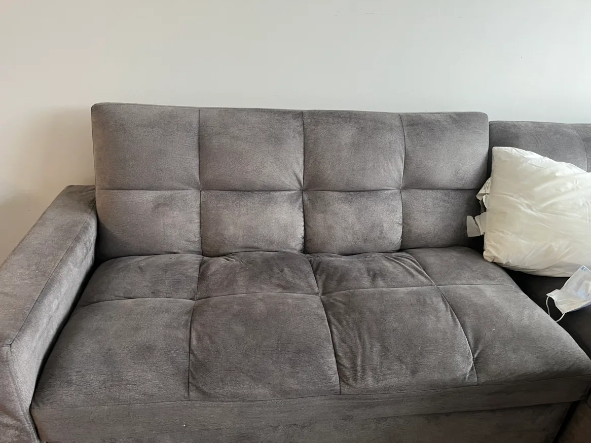 Moving sales -  Grey Sectional Sofa Bed with storage image indicator(6)