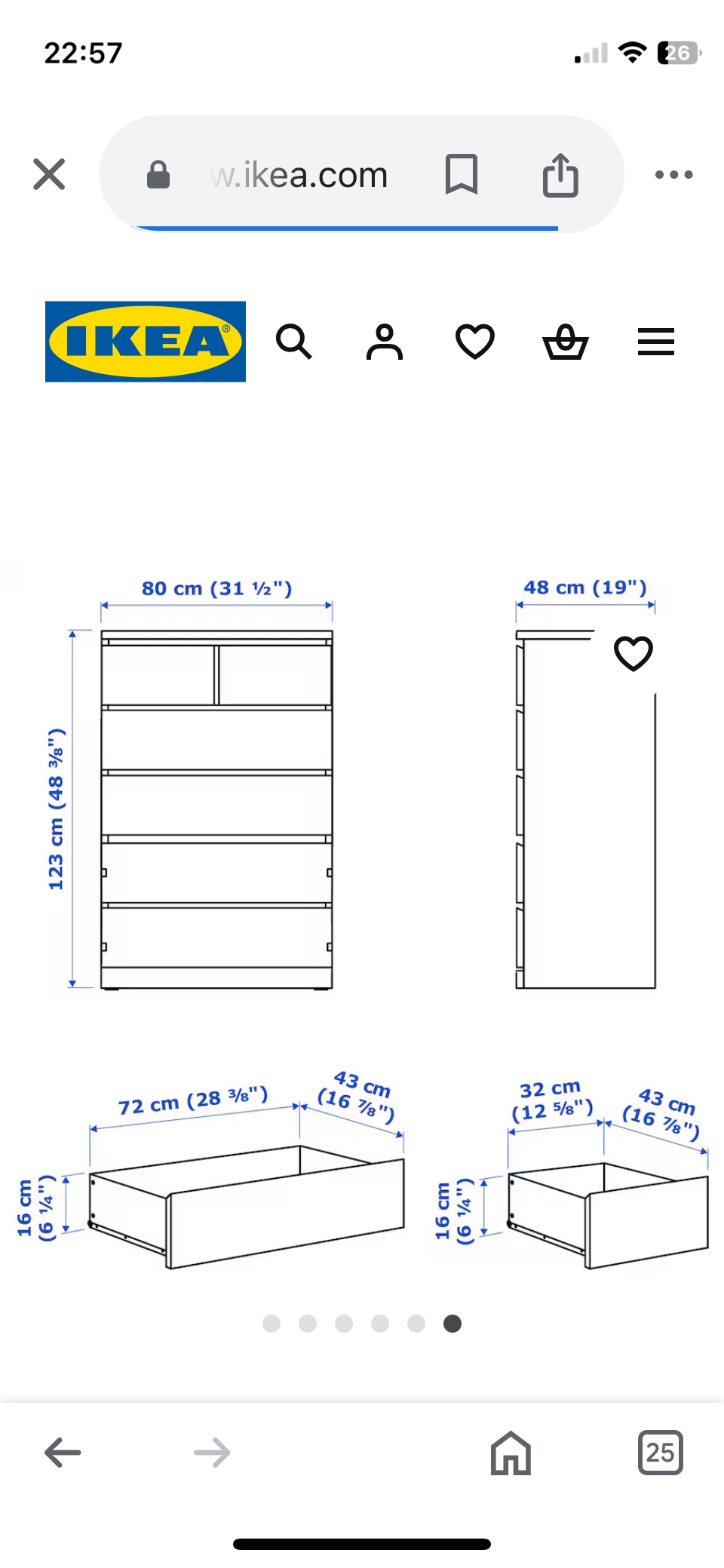 IKEA MALM 5-Drawer Chest - photo 2