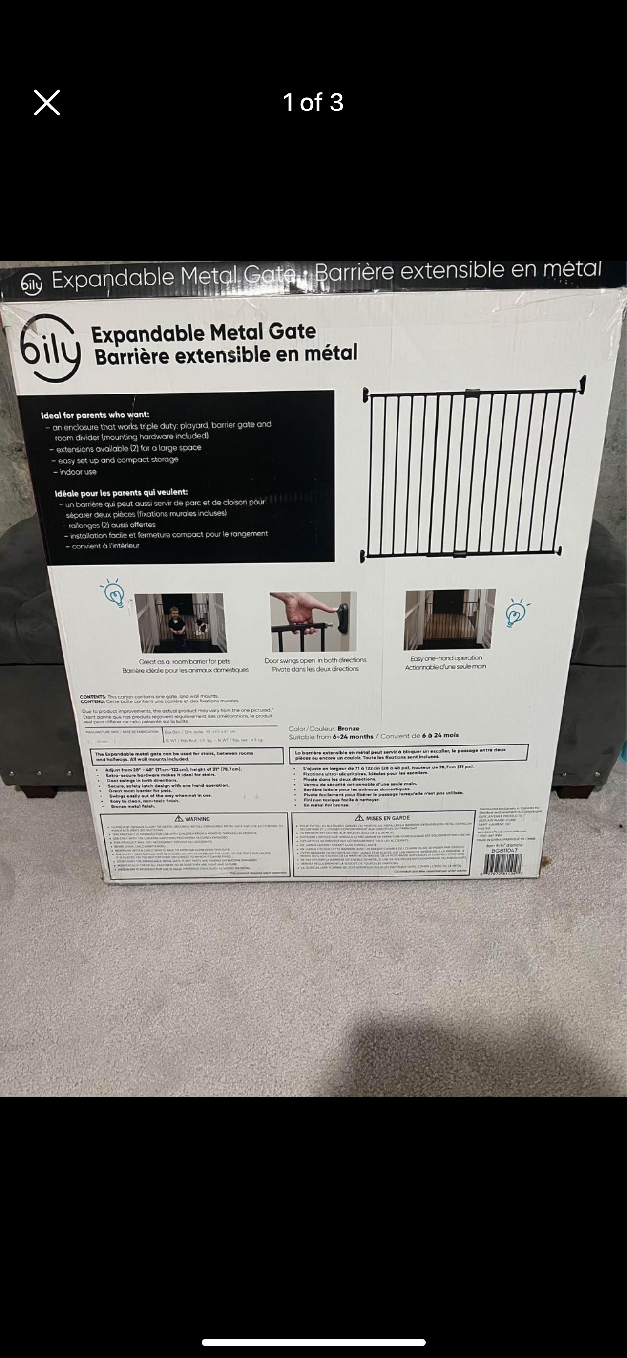 Expandable Metal Baby Gate - photo 3