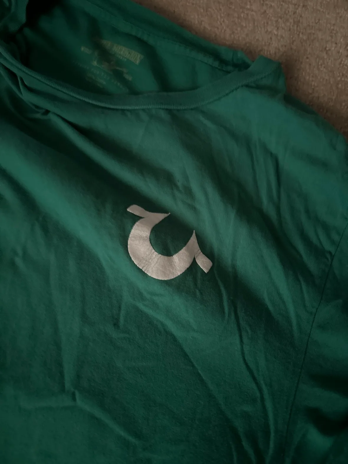 True Religion Green T-Shirt Size L image indicator(3)