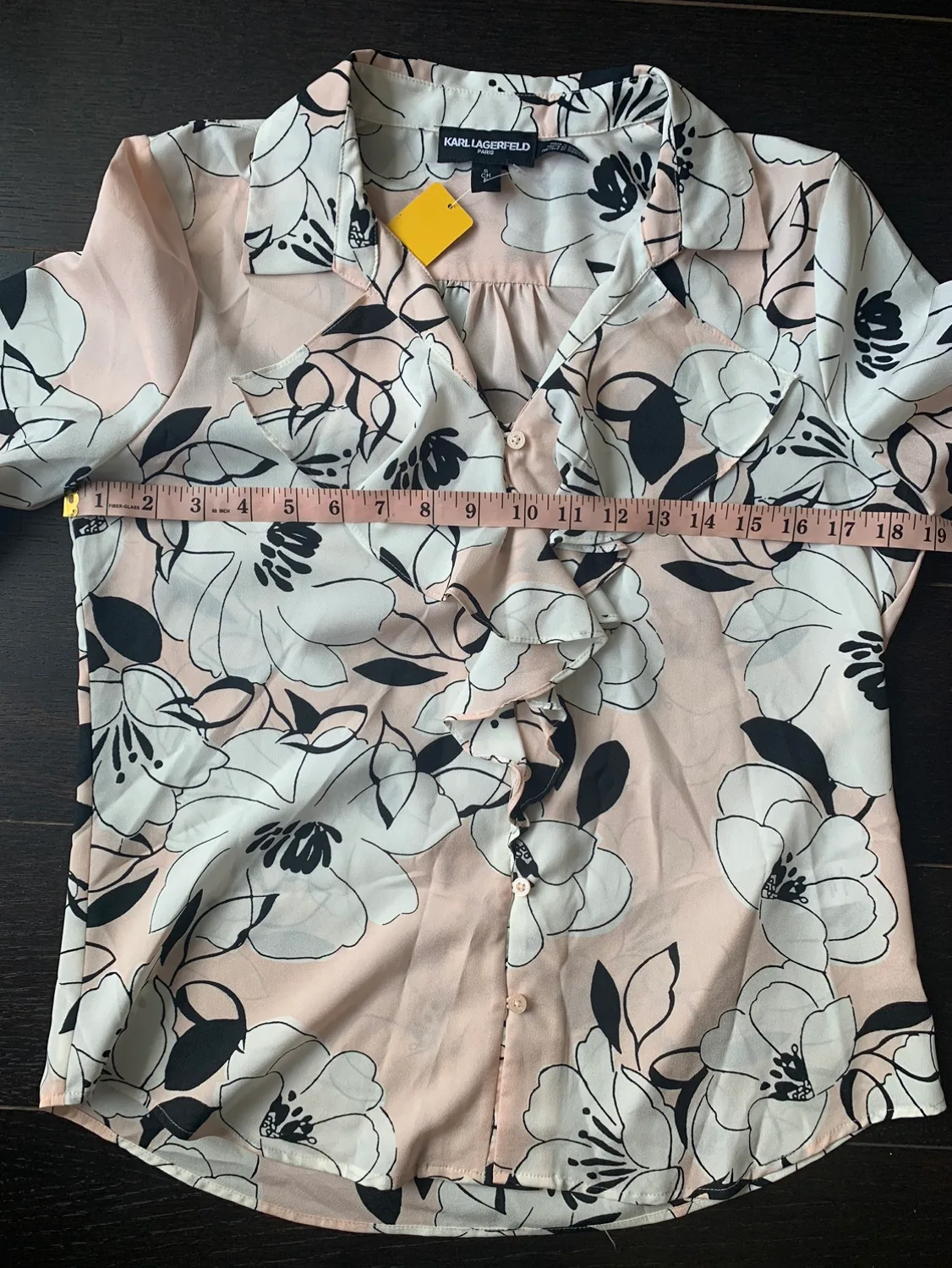 Karl Lagerfeld Pink Floral Blouse image indicator(7)