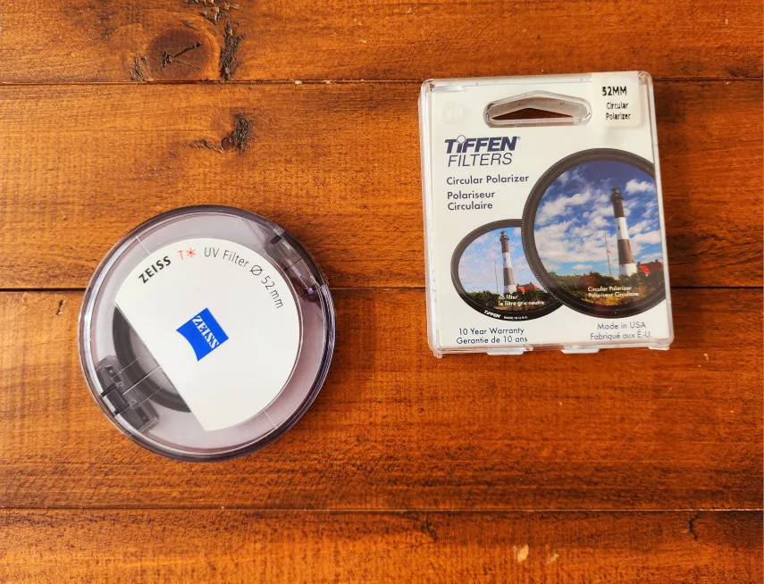 Tiffen circular polarizer, Zeiss UV, both 52mm thumbnail