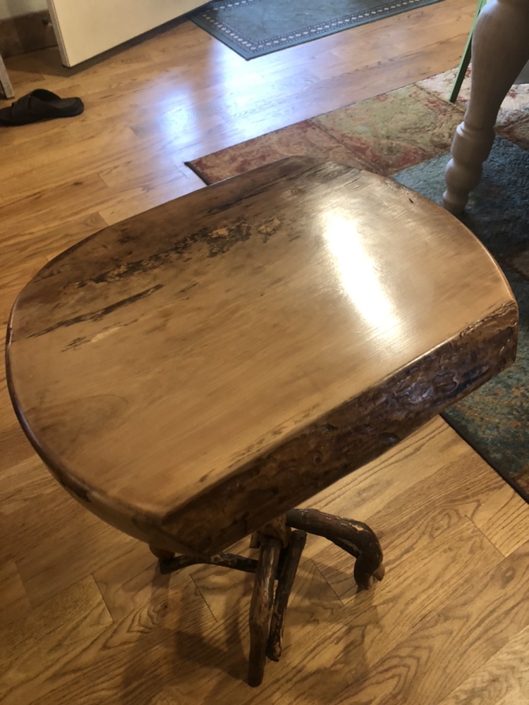 Rustic Wood Side Table - photo 4