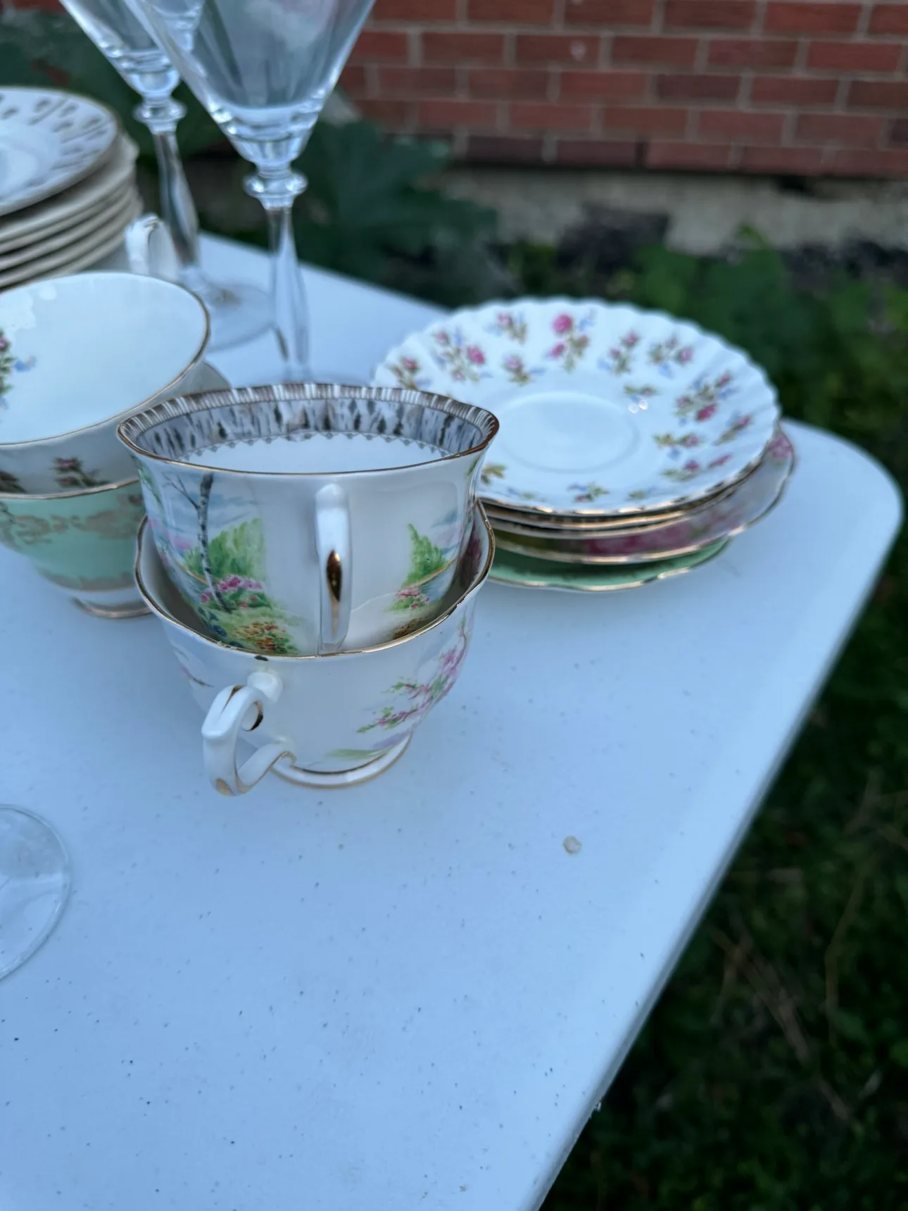 Bone china cups and saucers thumbnail