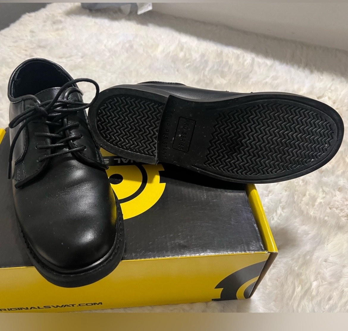 Original SWAT Black Leather Shoes - photo 2