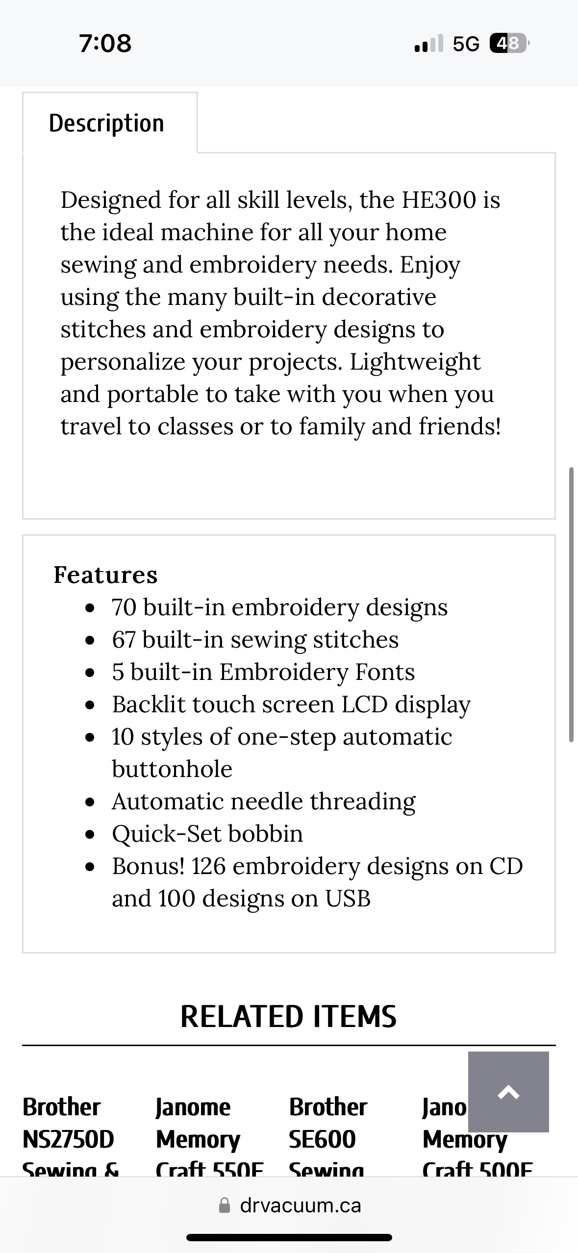 Brother HE 300 Sewing & Embroidery Machine - photo 3