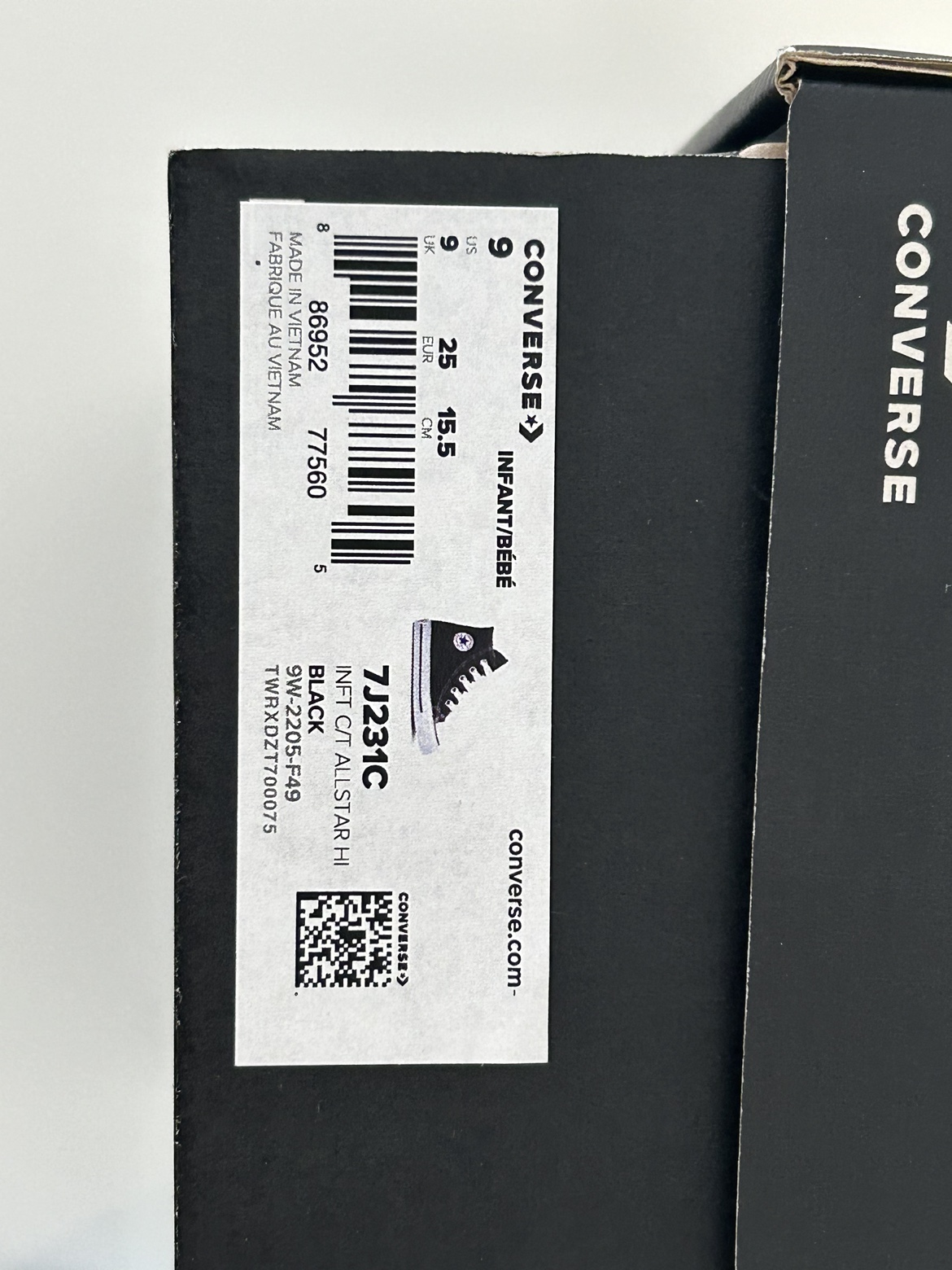 Converse Hightop Infant size 9 - photo 5