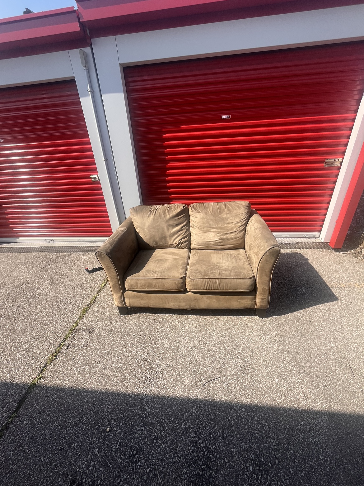 Suede beige couch