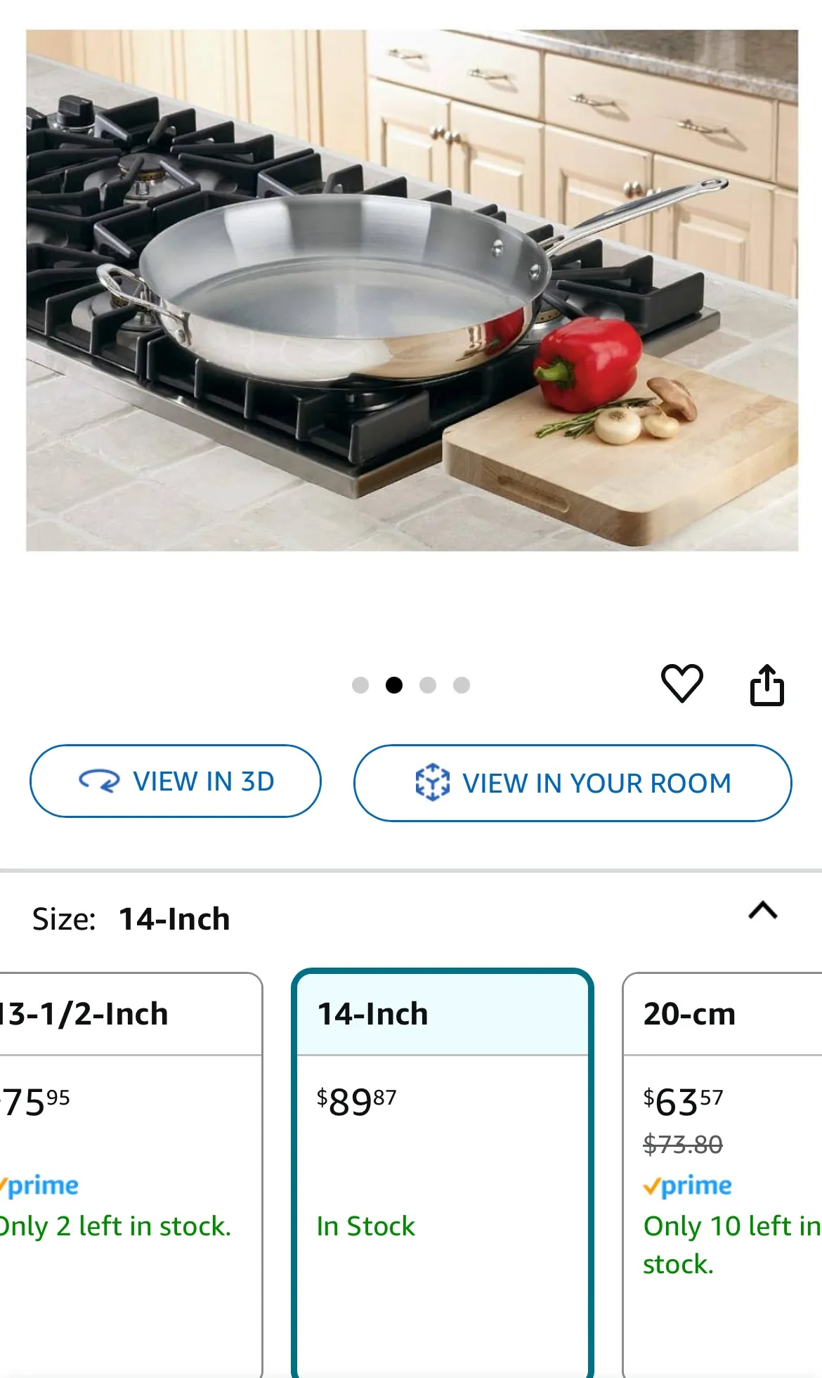Cuisinart 14 Inch Stainless Steel Skillet. image indicator(6)