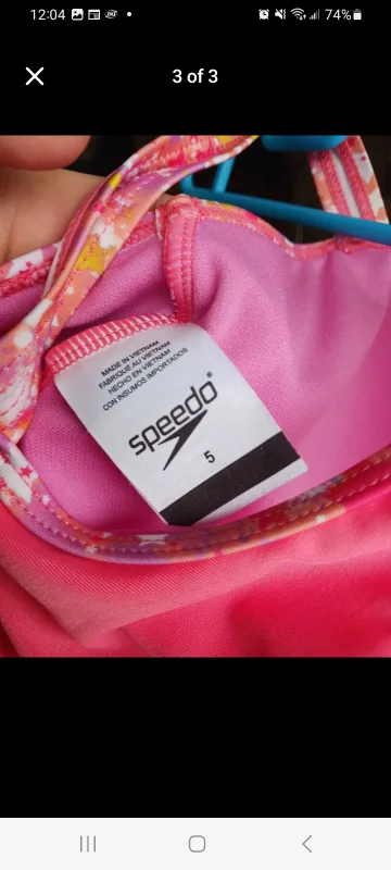 Speedo Girls One Piece Swimsuit Size 5T image indicator(3)