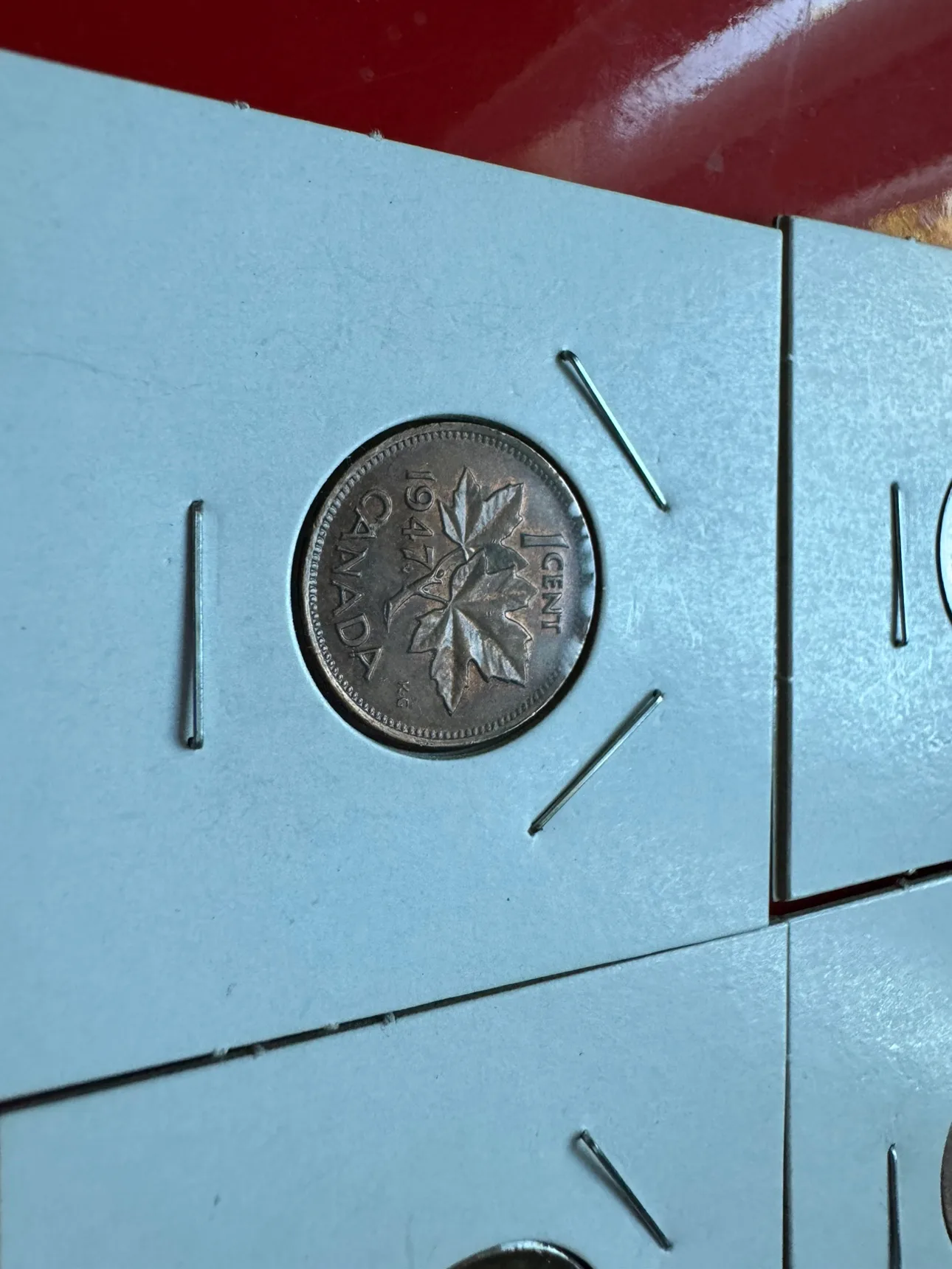 4 Canada 1947 x2, 1950, 1951 cents King George VI image indicator(8)