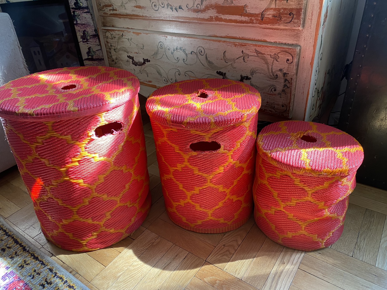 Set of Three Woven Baskets