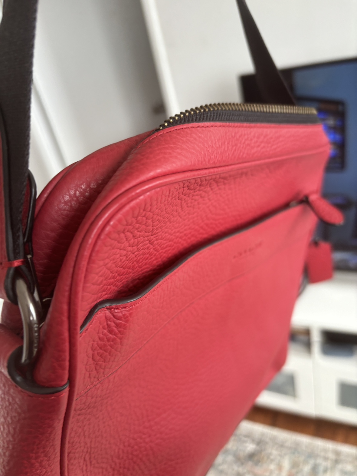 Coach Red Leather Crossbody Bag