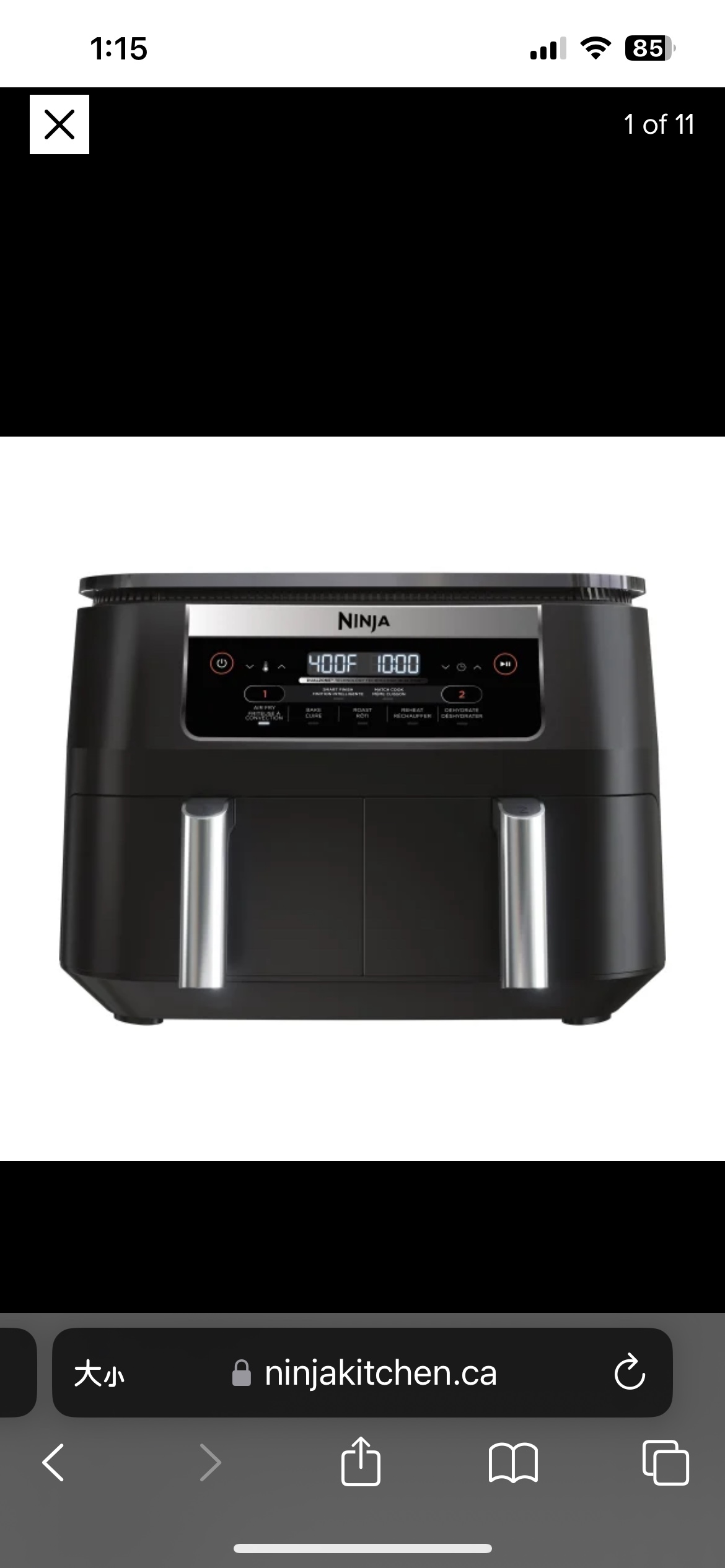 Ninja™ Foodi® DZ090C 5-in-1, 6-qt. 2-Basket Air Fryer