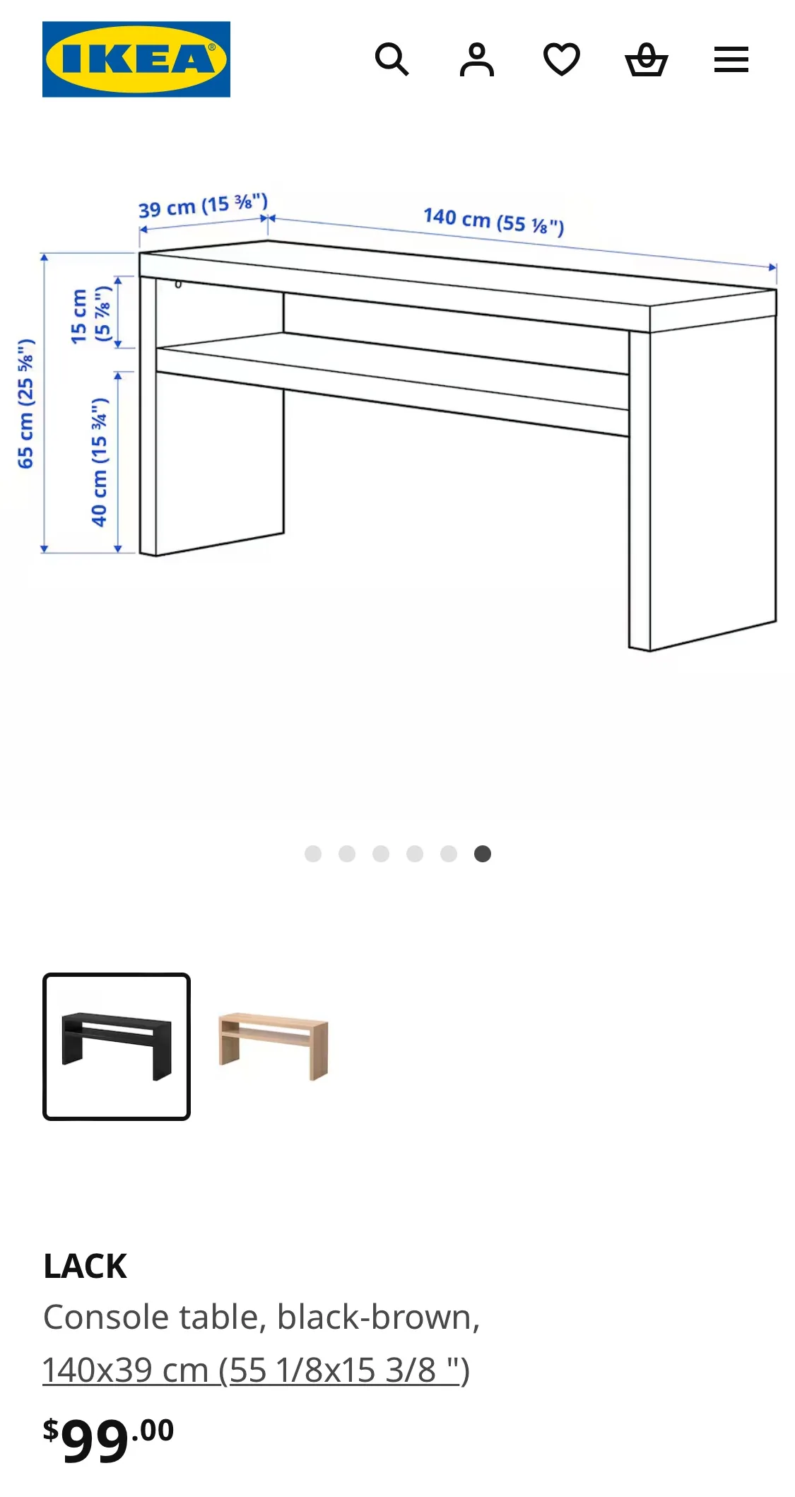 IKEA Lack Console Table image indicator(4)