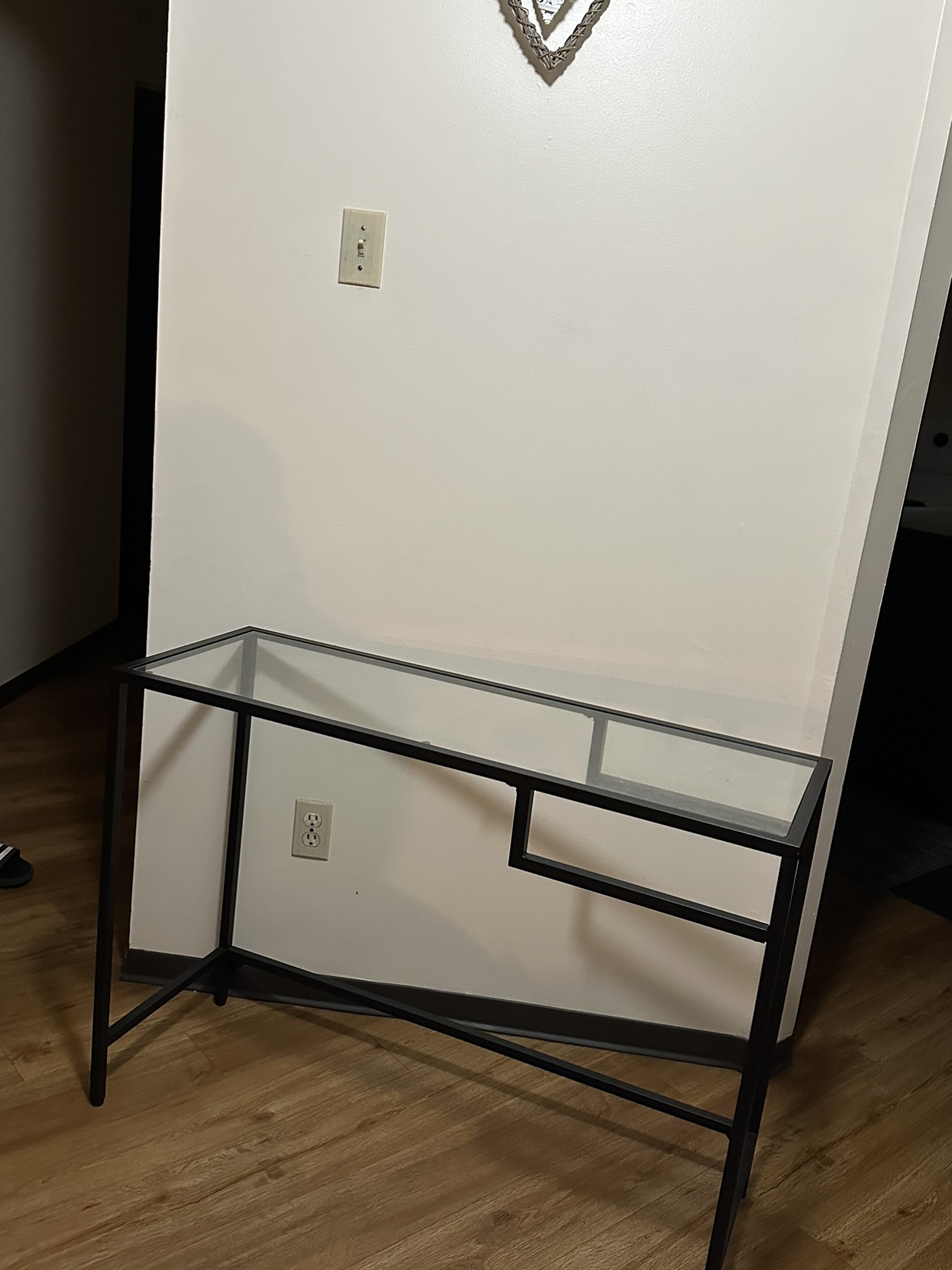 Glass Top Console Table - photo 2