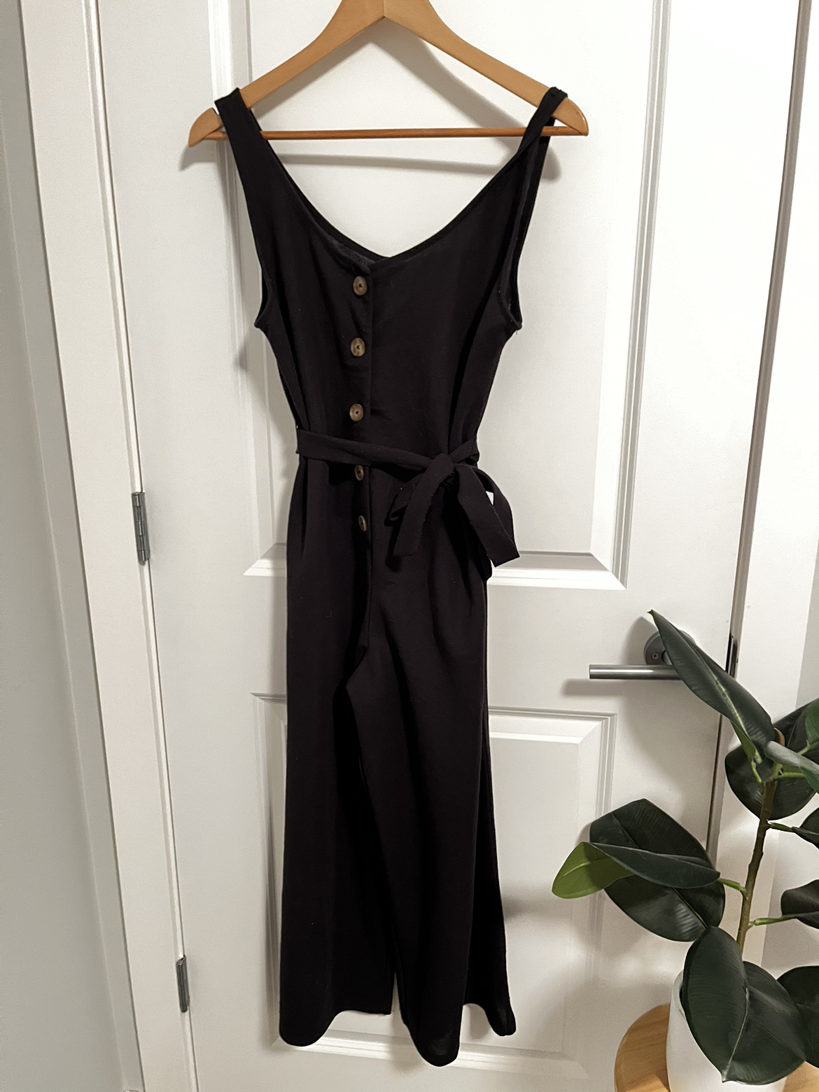 Black Button-Up Jumpsuit #freecycle
