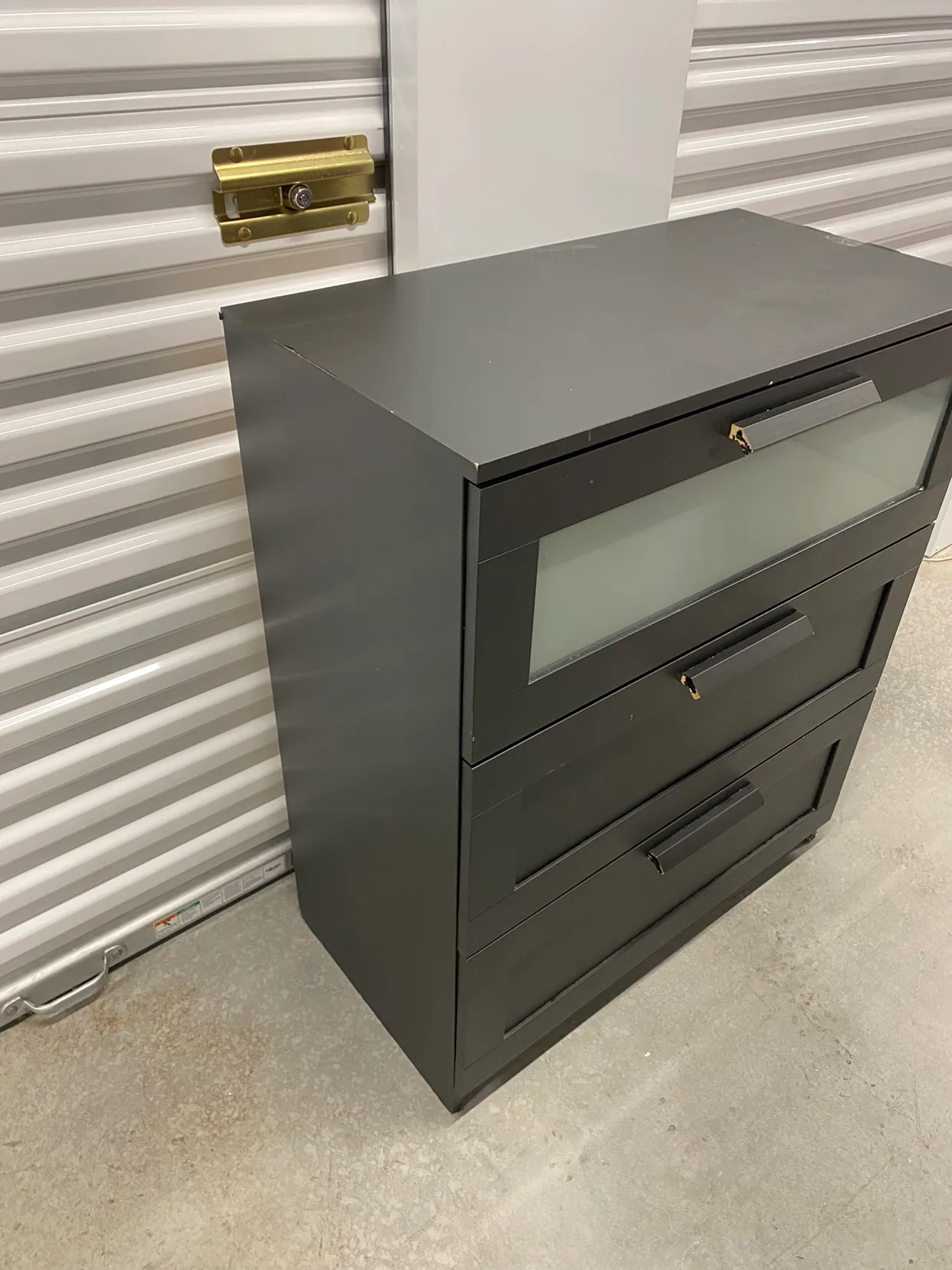 Black ikea Three-Drawer Dresser image indicator(5)