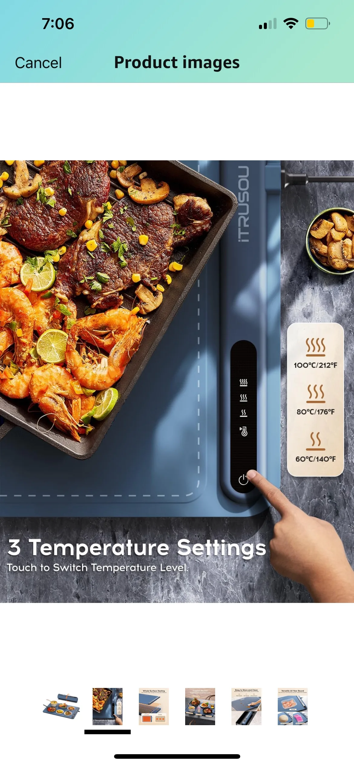 🥕Open box🥕 Electric Warming Tray Mat - Whole-Surface Heating image indicator(7)