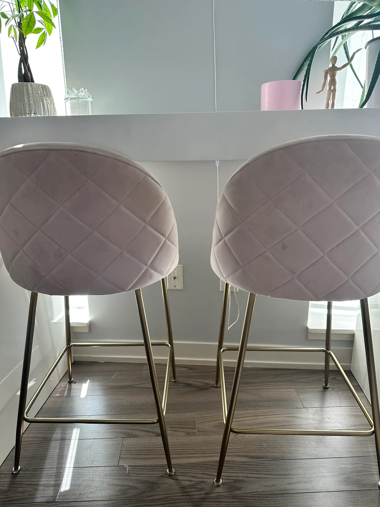 Pink Velvet Counter Stools Wayfair thumbnail