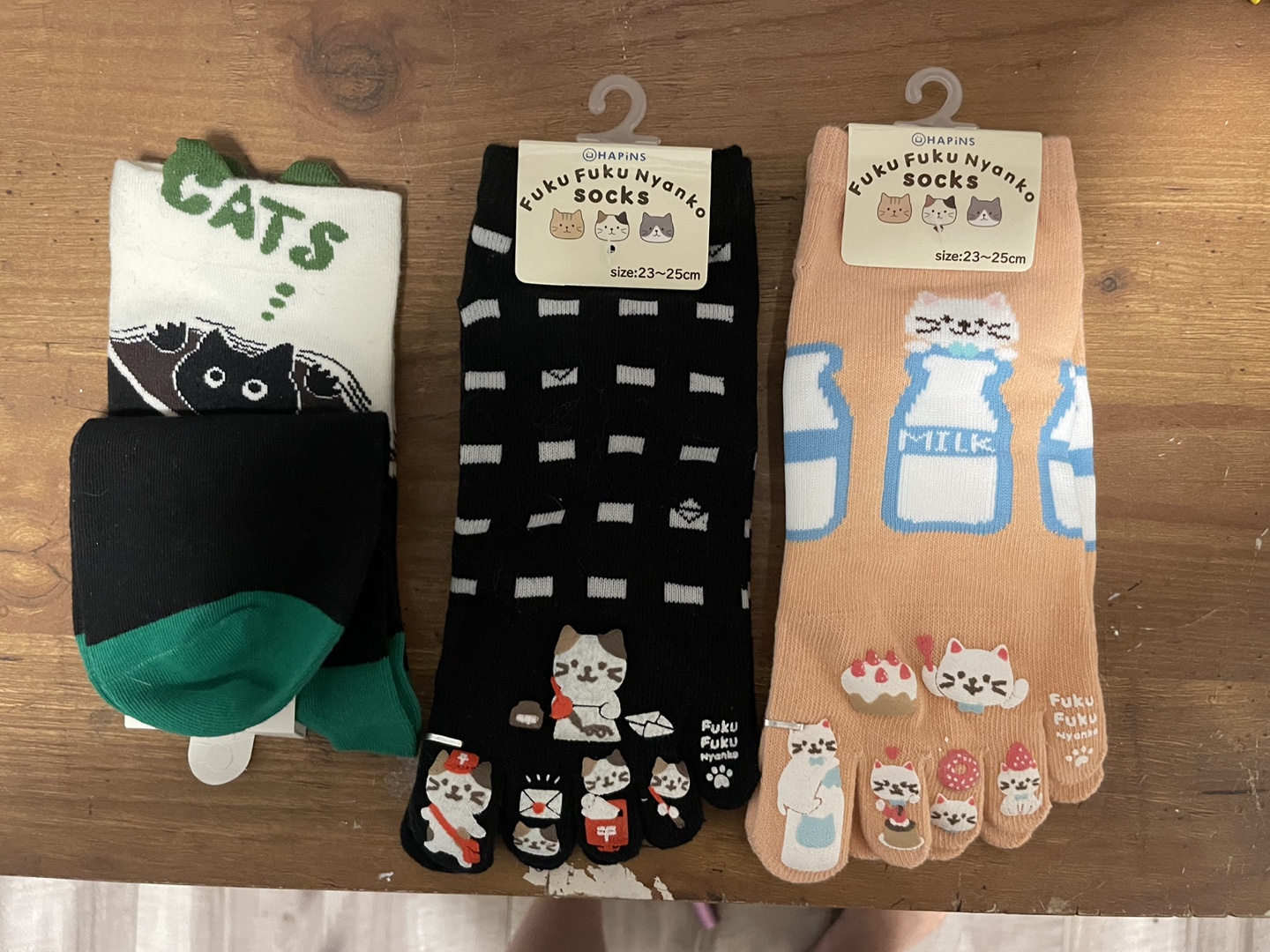 4 Pairs of Cute Cat Toe Socks - photo 3