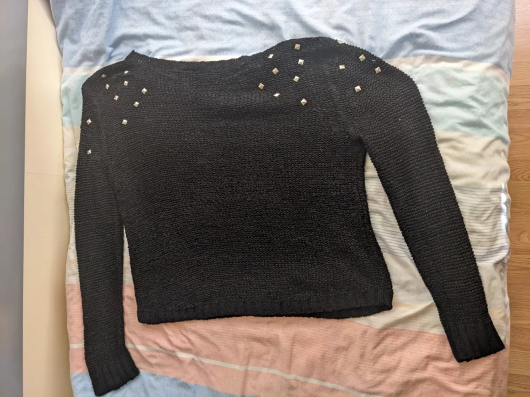 Black Studded Sweater image indicator(2)