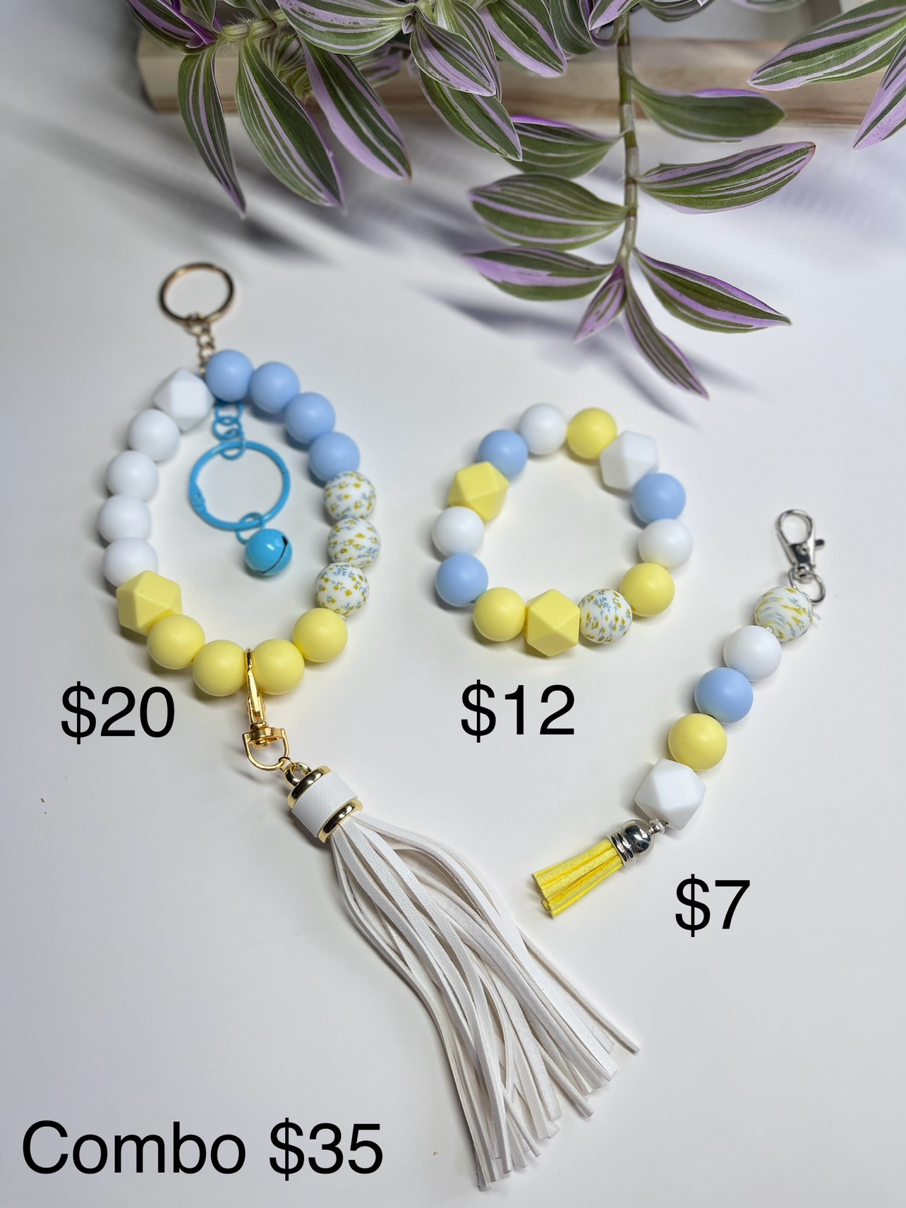 Silicone Bead Keychain and Bracelet Set - photo 5