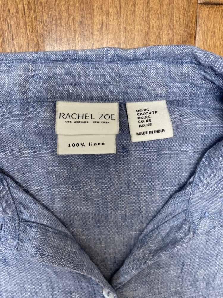 Rachel Zoe Blue Linen Shirt - photo 2